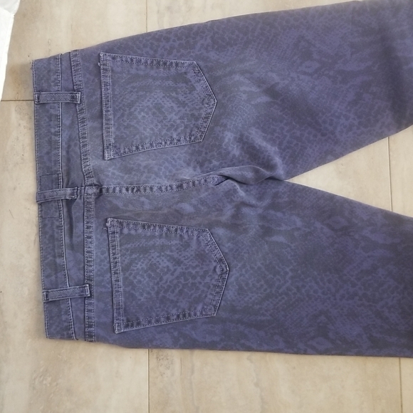 CURRENT/ELLIOT the ankle skinny blue ribbon Size: XS | US 24 animal print cotton - Picture 13 of 16